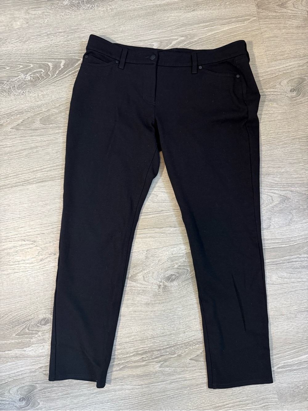 Eileen Fisher Black Tailored Stretch Trousers